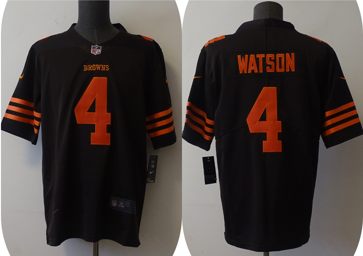 Men's Cleveland Browns Deshaun Watson #4 Brown Jersey
